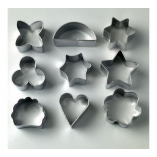 Ausstechformen, , Sortiment, 2 - 3 cm, 9 - teilig