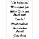 Stempel Clear, transparent, Wir heiraten!, A7 / 74 x 105...