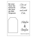 Stempel Clear, transparent, Teesprüche, A7 / 74 x...