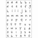 Stempel Clear, transparent, Alphabet Kleinbuchstaben, A7...