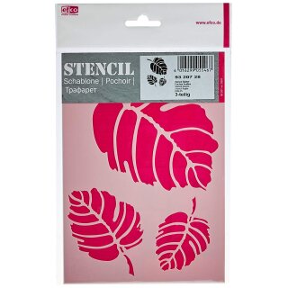 Stencil, , Blätter, DIN A5, 3-teilig