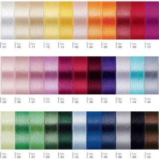 Band / Satin / Uni / doppelseitig / 10m, 5 mm altblau, 1, Rol (Rol)