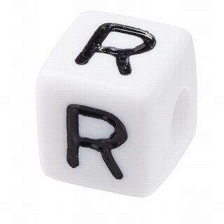 Schnulli-Buchstaben-Würfel 10 mm, "R", Kunststoff, Btl. à 20 St.