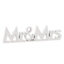 Holz-Deko Mr & Mrs, 2 x 8 cm, weiss, Btl. à 2 St.