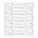 HOBBY-Design Sticker Einladung-Fisch III, silber