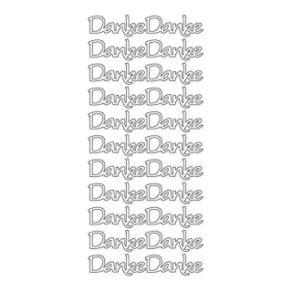 Konturensticker "Danke" weiss