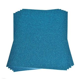 Moosgummiplatte Glitter, hellblau, , 200 x 300 x 2 mm,
