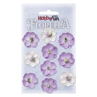 FLORELLA-Blüten aus Maulbeer-Papier 2,5 cm, lavendel, Btl. à 10 St.