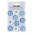 FLORELLA-Blüten aus Maulbeer-Papier 2,5 cm, blau,...