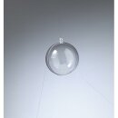Kunststoffkugel, glasklar, teilbar (PS), 70 mm,