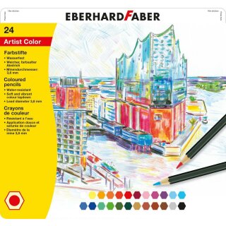 EBERHARD FABER Hexagonal Bunstift A rtist Color, 24er Etui (57516124)