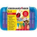 Wachsmalkreiden dreiflächig 8+2 Plastikb