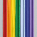 Wachsstreifen, regenbogen, , 200 x 2 mm, 7 x 3 Streifen