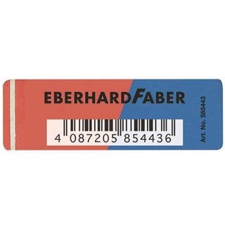Radierer Latex-frei rot/blau komb. 40x