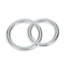 Wachsdekor, silber glänzend, Eheringe, 30 mm, 1 Stk.
