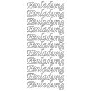 Konturensticker "Einladung" I, silber