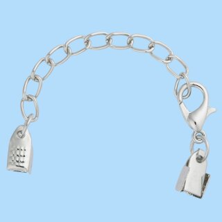 CREApop® Kettenverschluss silber, Nickelfrei, Btl. à 50 St., Verschluss: 0,5 cm