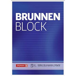 Briefblock A4 BRUNNEN lin gelocht
