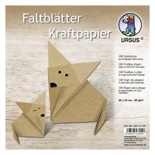 FALTBL."KRAFTPAPIER" 80G.20x20CM, 100BL