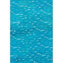 Karton A4 200g Fische Aqua blau