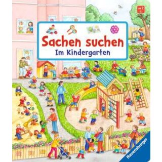 Sachen suchen: Im Kindergarten, Pappbilderbuch unter 5 Euro