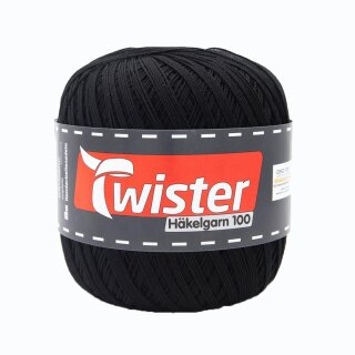 TWISTER Häkelgarn schwarz - 100g (ABVK)