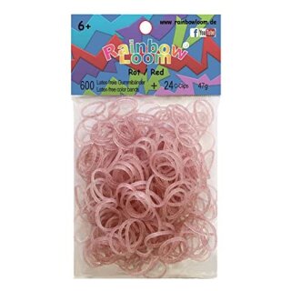 Rainbow Loom, glitzer rot