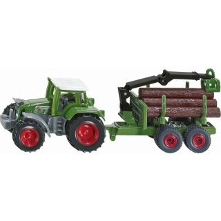 SIKU Traktor mit Forstanhänger, sortiert