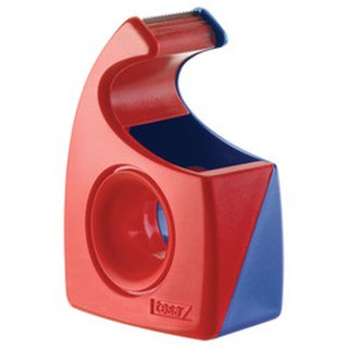 Handabroller für Klebefilm 19mm x 10m tesa Easy Cut, rot-blau