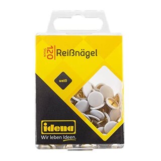 Idena Reißnägel weiß, 100 Stück