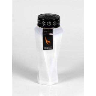 Lyra Premium Grabkerze in weiss