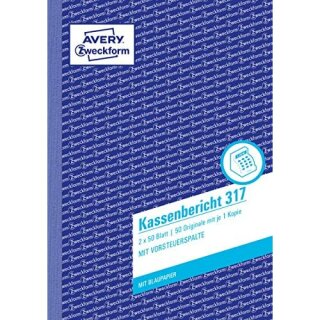 AVERY Zweckform Formularbuch Kasse nbericht, A5 (7200317)