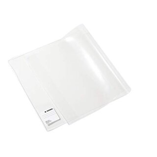 PP Buchschoner mit Lasche, 27 x 54 cm, farblos transparent
