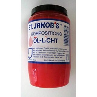 120x Nr. 3 St. Jakobs Öllichter, Farbe: rot