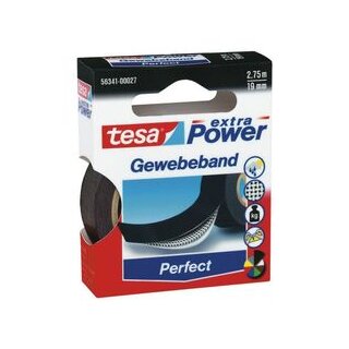 Gewebeband tesa 19mm x 2,75m, schwarz