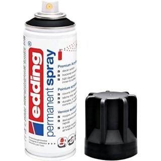 edding 5200 Permanentspray Premium Acryllack tiefschwarz matt RAL 9005