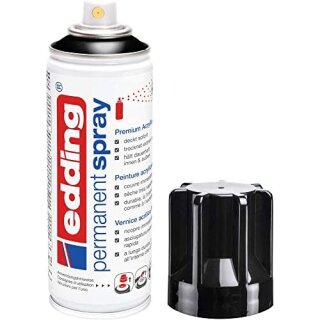 edding 5200 Permanentspray Premium Acryllack tiefschwarz glänzend RAL 9005