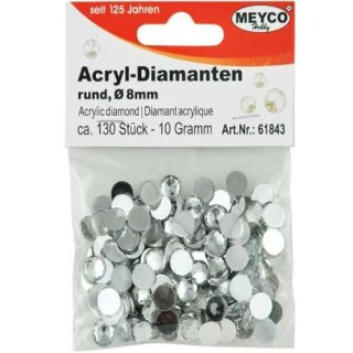 Acryl-Diamanten, Ø 8mm, 10g  (ca. 130 Stück)