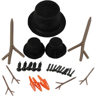 Schneemann-Teile, Größe 2,3-7 cm, 3 Sets