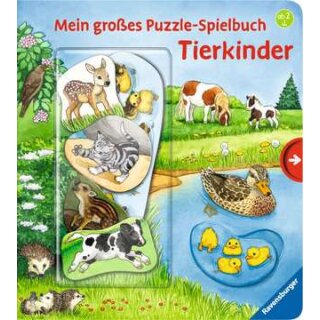 Mein großes Puzzle-Spielbuch: Tierkinder, Pappbilderbuch über 10 Euro