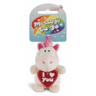 Einhorn Theodor I (Herz) YOU 8cm mit Loop