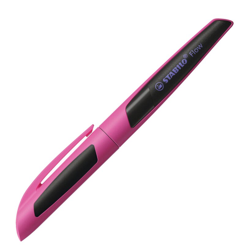 Füller - STABILO Flow SPORTY in pink/schwarz - Einzelstift - inklusiv, 8,80
