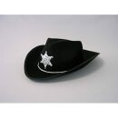 Cowboyhut schwarz, mit Stern