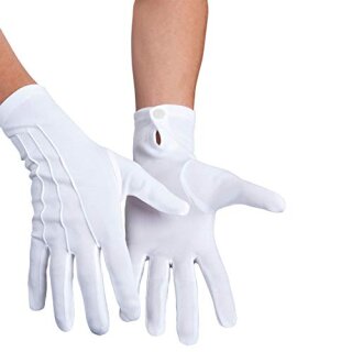 BW-Herrenhandschuhe, weiß mit Knopf