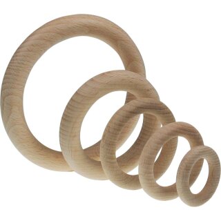 Holzringe, 56 x 9 mm, 40 Stck.  -natur-,
