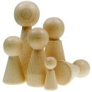 Rohholz-Figurenkegel 68x29mm/15 Stck.p.Btl., -natur-