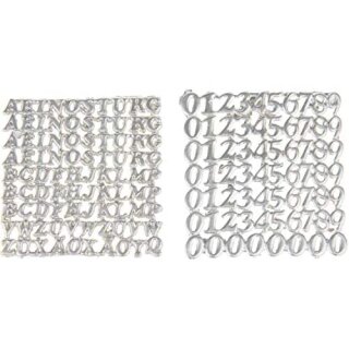 AAO Wachsbuchstaben-u.Ziffern, silber, A-Z = 90 Buchstaben, 0-9 = 68 Ziffern
Buchstaben 10mm, Ziffern 14mm