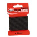 Hutgummi/Elastik-Kordel  -schwarz-, SB-Karte = 4 Meter