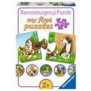 Tierfamilien auf dem Bauernhof, my first puzzles -...