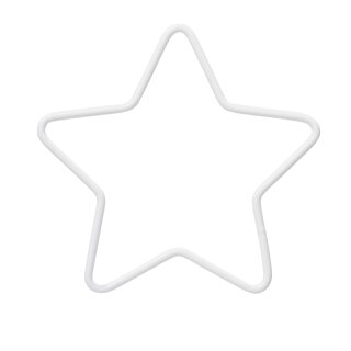 Metall-Stern 26 cm, weiß beschichtet